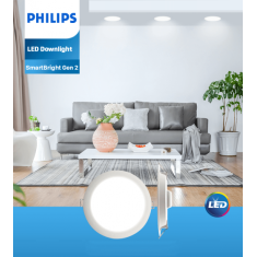 Bộ đèn downlight âm trần LED Philips DN020B G2 LED6/CW 6W 220-240V D90 GM