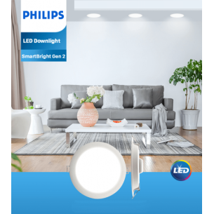 Bộ đèn downlight âm trần LED Philips DN020B G2 LED6/CW 6W 220-240V D90 GM